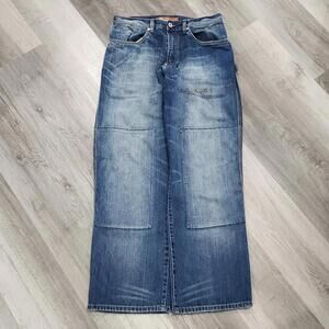 Vintage Y2K Double Knee Carpenter Work Skater Baggy Ounk Grunge Hip Hop 32x31